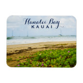 Hanalei Bay Kauai Hawaii Beach & Boote Magnet (Horizontal)