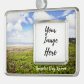 Hanalei Bay Kauai Hawaii Beach Rahmen-Ornament Silber (Links)