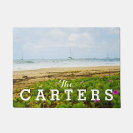 Hanalei Bay, Kauai Hawaii Beach & Sail Boats Fußmatte