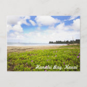 Hanalei Bay, Kauai Hawaii Tropical Beach Scene Postkarte (Vorderseite)