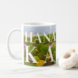 Hanalei Bay Kauai Lila Blume Big Text Kaffeetasse