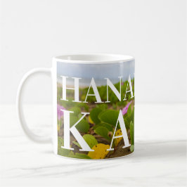 Hanalei Bay Kauai Lila Blume Big Text Kaffeetasse