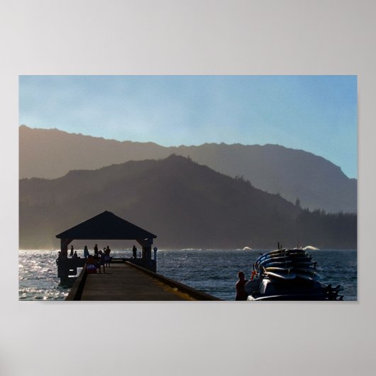 Hanalei Bay Pier, Kauai, Hawaii Poster (Vorne)