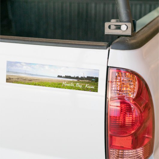 Hanalei Bucht, Kauai Hawaii Limited-Druck Autoaufkleber (Auf Lkw)