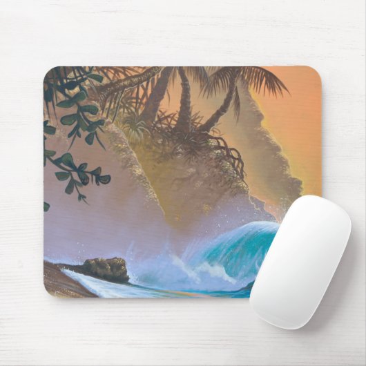 Hanalei Bucht-Strand-Brandung Mousepad (Mit Mouse)