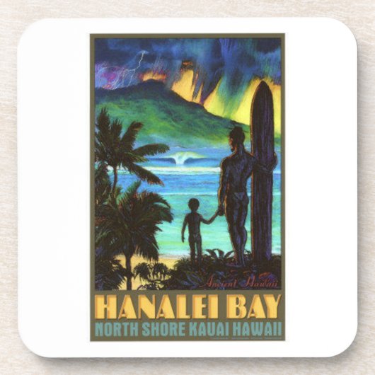 Hanalei-Bucht Untersetzer (Vorderseite)