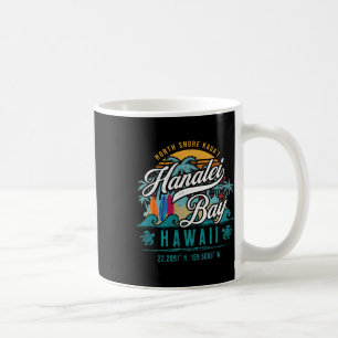 Hanalei Byy North Shore Kauai Hawaii Retro Sun Sur Kaffeetasse