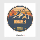 Hanalei, Hawaii Aufkleber (Blatt)