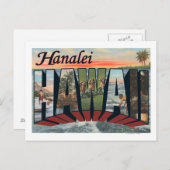 Hanalei, Hawaii - Große Briefszenen Postkarte (Vorne/Hinten)