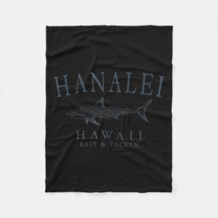 Hanalei Hawaii Hai Retro-Schieferkunst-Fischpanzer Fleecedecke
