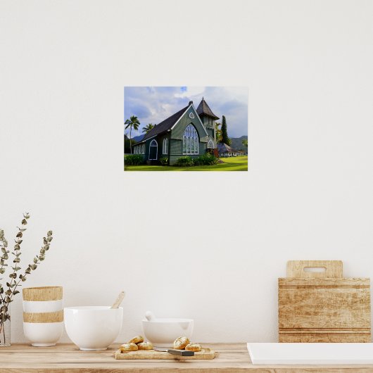 Hanalei, Hawaii, Kirche Poster (Küche)