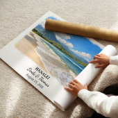 Hanalei Hawaii Poster, Aquarell, Maßanfertigung Poster