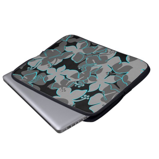 Hanalei Hawaiian Floral Neoprene Wetsuit Laptopschutzhülle (Vorne Knopf)