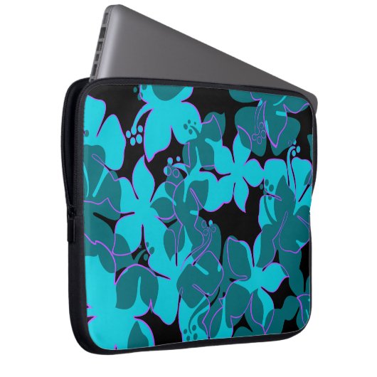 Hanalei Hawaiian Floral Neoprene Wetsuit Laptopschutzhülle (Vorne Rechts)