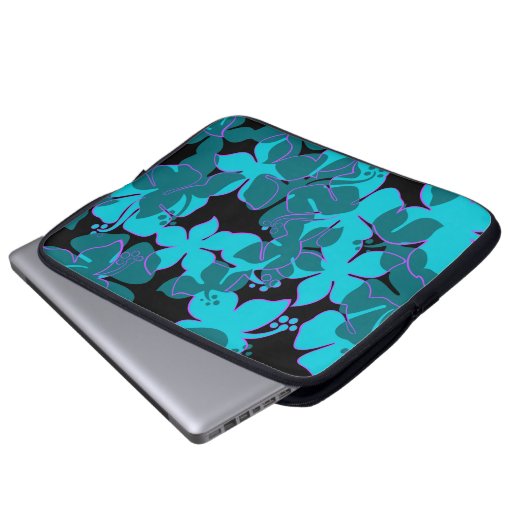 Hanalei Hawaiian Floral Neoprene Wetsuit Laptopschutzhülle (Vorne Knopf)
