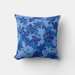 Hanalei Hawaiian Hibiscus Camo Floral Kissen