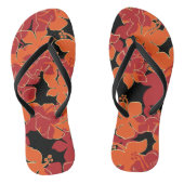 Hanalei Hawaiian Hibiskus Camouflage Floral Badesandalen (Fußbett)
