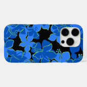 Hanalei Hawaiian Hibiskus Floral Blue Case-Mate iPhone Hülle (Rückseite (Horizontal))