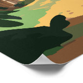 Hanalei Kauai Hawaii Bay Mountains Green Poster (Ecke)