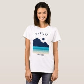 Hanalei Kauai Hawaii Retro Vintag Beach T-Shirt (Vorne ganz)