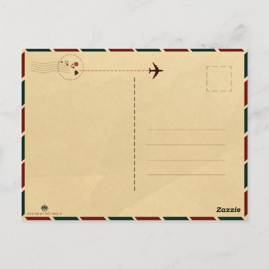 Hanalei Kauai Hawaii Retro Volcano Road 1950s Postkarte (Rückseite)