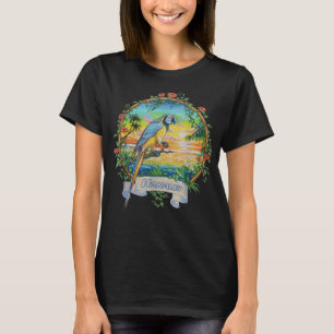 Hanalei, Kauai Vintag Sunset Parrot Vacation Poliz T-Shirt