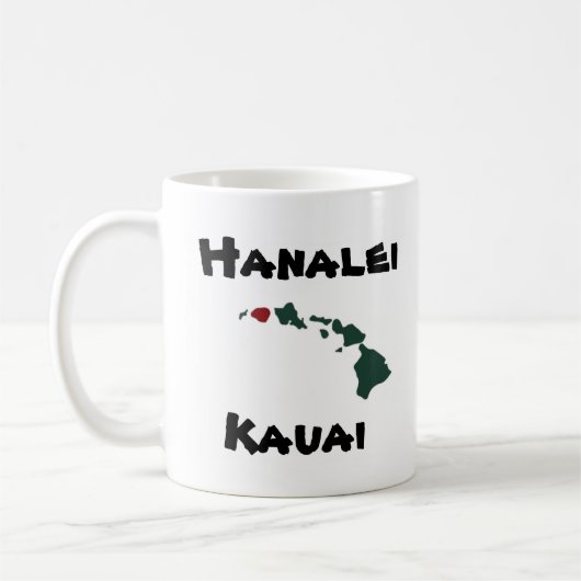 "Hanalei Pier" w/Hawaii Inseln Kaffeetasse (Links)