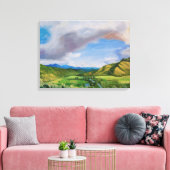 Hanalei Valley Hawaii Ölgemälde Leinwanddruck (Insitu (Wohnzimmer))