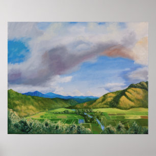 Hanalei Valley Hawaii Ölgemälde Poster