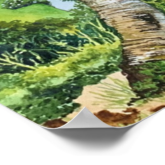 Hanalei Valley Lookout Poster (Ecke)