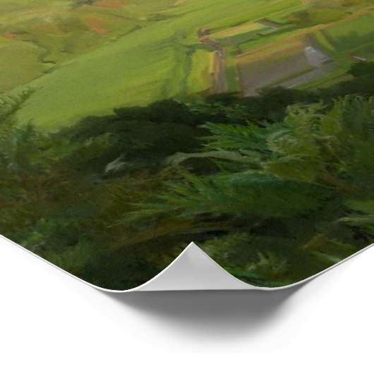 Hanalei Valley Panorama Poster (Ecke)