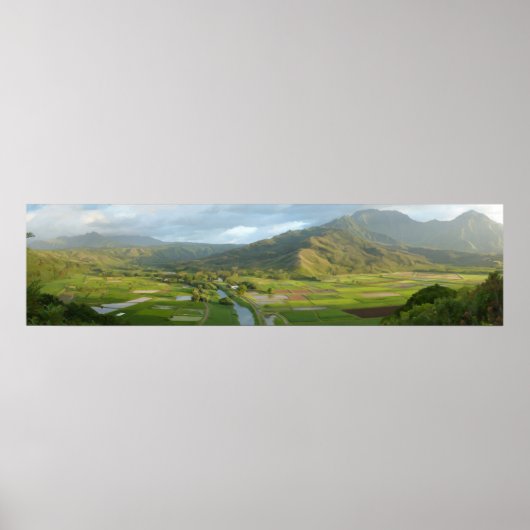 Hanalei Valley Panorama Poster (Vorne)