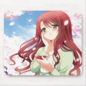 Hanami Anime-Mädchen Mousepad (Vorne)