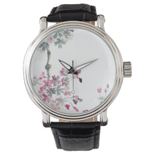 Hanami  Blühender Sakurazweig Armbanduhr