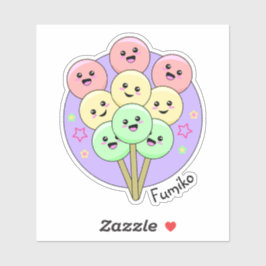 Hanami Dango Süße japanische Kawaii-Lebensmittel Aufkleber