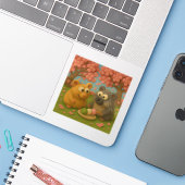 Hanami Friends Sticker (Laptop mit iPhone)