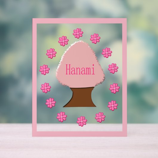 Hanami Japanese Cherry Tree Acrylschild (Neutral)