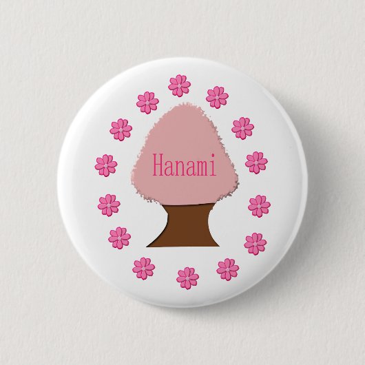 Hanami Japanese Cherry Tree Button (Vorderseite)