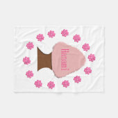 Hanami Japanese Cherry Tree Fleecedecke (Vorderseite (Horizontal))