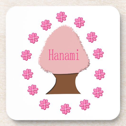 Hanami Japanese Cherry Tree Getränkeuntersetzer (Vorderseite)