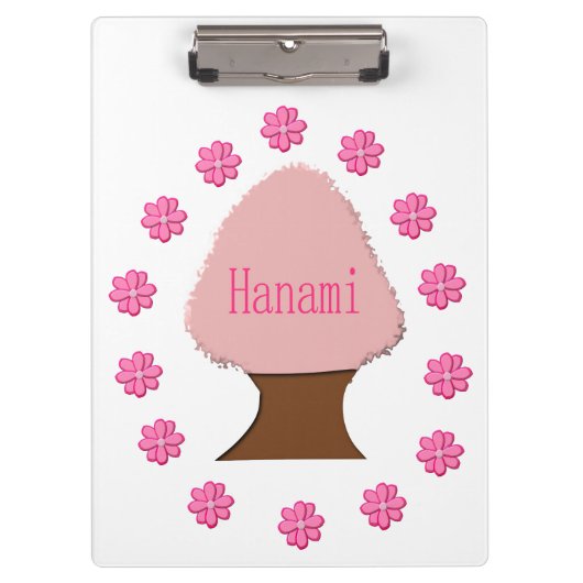 Hanami Japanese Cherry Tree Klemmbrett (Vorderseite)