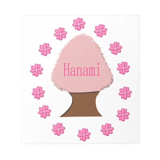 Hanami Japanese Cherry Tree Notizblock (Vorderseite)