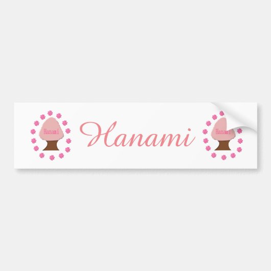 Hanami Japanese Cherry Tree Personalisiert Autoaufkleber (Vorne)