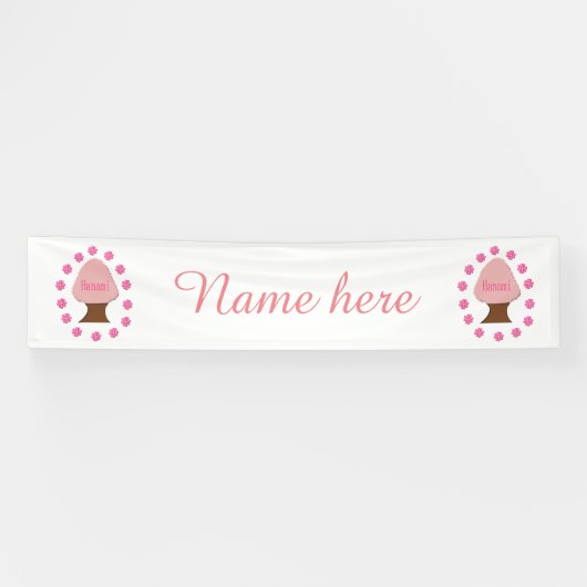 Hanami Japanese Cherry Tree Personalisiert Banner (Horizontal)