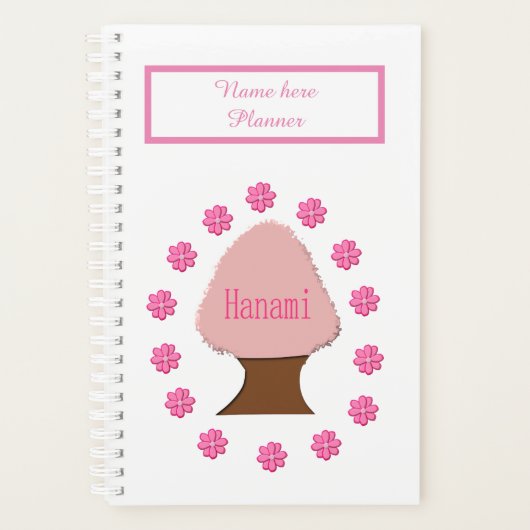Hanami Japanese Cherry Tree Personalisiert Planer (Vorderseite)