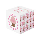 Hanami Japanese Cherry Tree Personalisiert Würfel (Rückseite Schrägansicht)