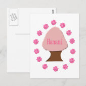 Hanami Japanese Cherry Tree Postkarte (Vorne/Hinten)