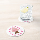 Hanami Japanese Cherry Tree Runder Pappuntersetzer (Vor Ort)