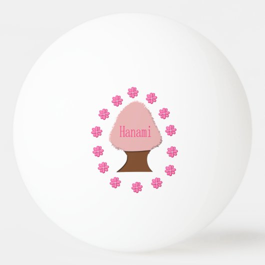 Hanami Japanese Cherry Tree Tischtennisball (Vorderseite)