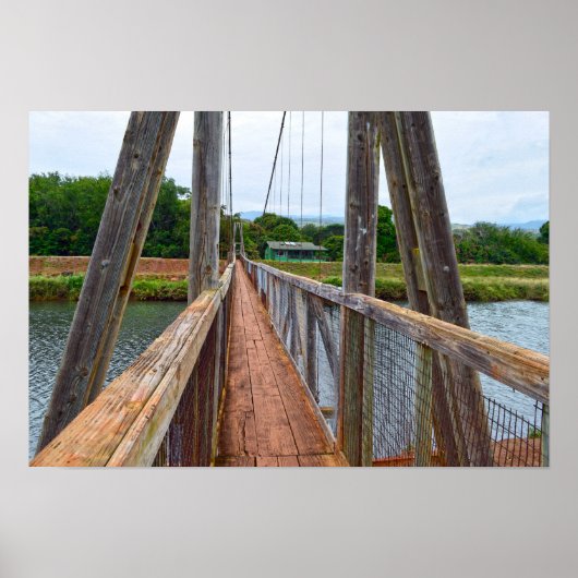 Hanapepe Swinging Bridge, Kauai, Hawaii Poster (Vorne)